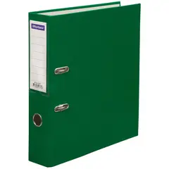Папка-регистратор OfficeSpace, 70мм, бумвинил, с карманом на корешке, зеленая, фото 1