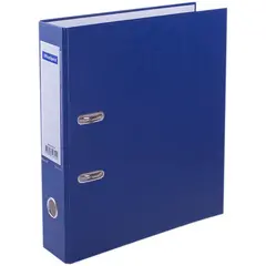 Папка-регистратор OfficeSpace, 70мм, бумвинил, с карманом на корешке, синяя, фото 1