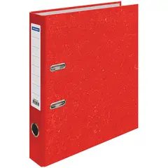 Папка-регистратор OfficeSpace 50мм, мрамор, красная, фото 1