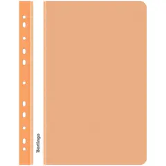 Папка-скоросшиватель пластик. перф. Berlingo, А4, 180мкм, оранжевая, фото 1