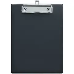 Планшет с зажимом OfficeSpace А5, ПВХ, черный, фото 1