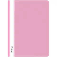 Папка-скоросшиватель пластик. Berlingo, А4, 180мкм, розовая с прозр. верхом, фото 1