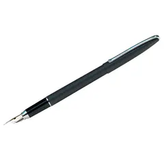 Ручка перьевая Berlingo &quot;Silk Prestige&quot; синяя, 0,8мм, корпус черный/хром, пластик. футляр, фото 1
