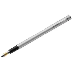 Ручка перьевая Luxor &quot;Sleek&quot; синяя, 0,8мм, корпус серый металлик, фото 1