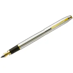 Ручка перьевая Luxor &quot;Sterling&quot; синяя, 0,8мм, корпус хром/золото, фото 1