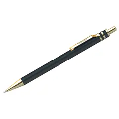 Ручка шариковая Berlingo &quot;Silver Premium&quot; синяя, 0,7мм,корпус черный/золото, кнопочн., пласт. футляр, фото 1
