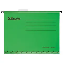 Подвесная папка Esselte &quot;Pendaflex Plus Foolscap&quot;, 240*412мм, картон, 210г/м2, зеленая, фото 1