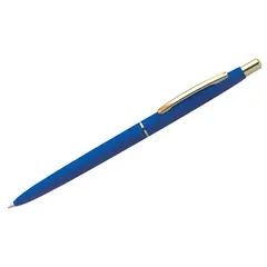 Ручка шариковая Berlingo &quot;Silk Premium&quot; синяя, 0,7мм, корпус синий/золото, кнопочн., пластик. футляр, фото 1