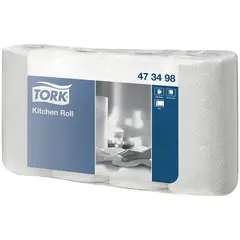 Полотенца бумажные в рулонах Tork для кухни, 2-слойные, 20м/рул, белые, 4шт., фото 1