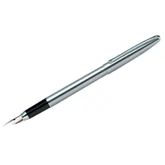 Ручка перьевая Berlingo &quot;Silk Prestige&quot; синяя, 0,8мм, корпус хром, пластик. футляр, фото 1