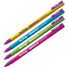 Ручка гелевая Berlingo &quot;Color Stick&quot; черная, 0,5мм, корпус ассорти, фото 1