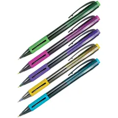 Ручка шариковая автоматическая Berlingo &quot;SI-400 Color&quot; синяя, 0,7мм, грип, корпус ассорти, фото 1