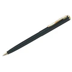 Ручка шариковая Berlingo &quot;Velvet Prestige&quot; синяя, 0,7мм, корпус черный/золото,кнопочн.,пласт. футляр, фото 1
