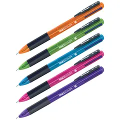 Ручка шариковая автоматическая Berlingo &quot;Multicolor&quot; 4цв., 0,7мм, ассорти, фото 1