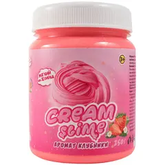 Слайм Cream-Slime, розовый, с ароматом клубники, 250г, фото 1