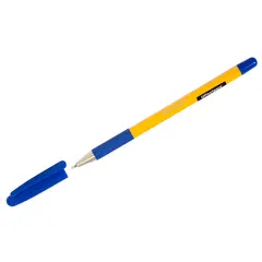 Ручка шариковая OfficeSpace &quot;Yellow Stone&quot;, синяя, 0,7мм, грип, штрихкод, фото 1