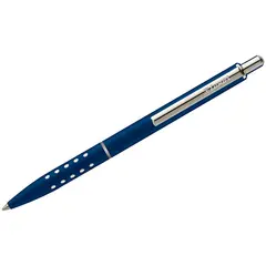 Ручка шариковая Luxor &quot;Window&quot; синяя, 1,0мм, корпус синий/хром, кнопочный механизм, фото 1