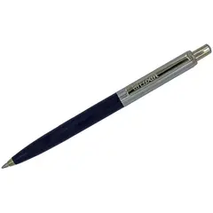 Ручка шариковая Luxor &quot;Star&quot; синяя, 1,0мм, корпус синий/хром, кнопочный механизм, фото 1