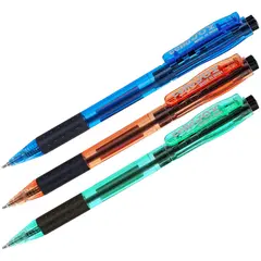 Ручка шариковая автоматическая Cello &quot;Joy Neon tinted&quot; синяя, 0,7мм, грип, корпус ассорти, штрих-код, фото 1
