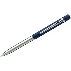 Ручка шариковая Luxor &quot;Gemini&quot; синяя, 1,0мм, корпус синий/хром, кнопочный механизм, фото 1