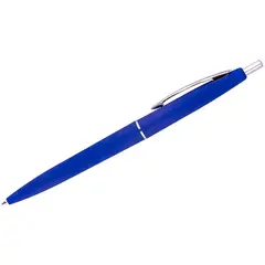 Ручка шариковая автоматическая OfficeSpace &quot;Business&quot; синяя, 0,7мм, синий антискол. корпус, фото 1