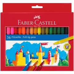 Фломастеры Faber-Castell, 36цв., смываемые, картон, европодвес, фото 1