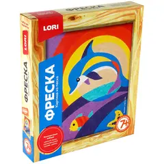 Фреска-картина из песка Lori &quot;Дельфин&quot;, от 7-ми лет, картонная коробка, фото 1