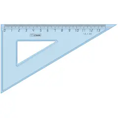 Треугольник 30°, 13см Стамм, прозрачный голубой, фото 1