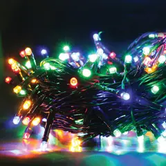 Электрогирлянда уличная светодиодная 180 ламп, многоцветный, 8 функций, 17,9м + 5м, фото 1