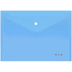 Папка-конверт на кнопке Berlingo &quot;Starlight&quot;, А4, 180мкм, прозрачная голубая, индив. ШК, фото 1