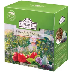 Чай Ahmad Tea &quot;Клубничный мусс&quot;, зеленый, 20 пакетиков-пирамидок по 1,8г, фото 1