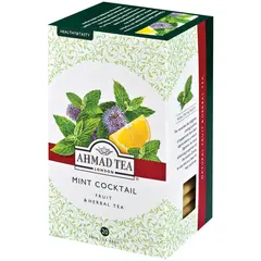Чай Ahmad Tea &quot;Mint Cocktail&quot;, травяной, с ароматом мяты и лимона, 20 фольг. пакетиков по 1,5г, фото 1