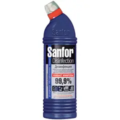 Чистящее средство для сантехники Sanfor &quot;Desinfection&quot;, гель с хлором, 750мл, фото 1