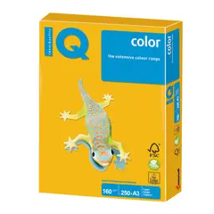 Бумага IQ color БОЛЬШОЙ ФОРМАТ (297х420 мм), А3, 160 г/м2, 250 л., интенсив, солнечно-желтая, SY40, фото 1