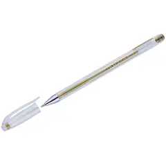 Ручка гелевая Crown &quot;Hi-Jell Metallic&quot; золото металлик, 0,7мм, фото 1