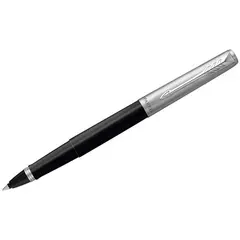Ручка-роллер Parker &quot;Jotter Black Chrome&quot; черная, 0,8мм, подар. уп., фото 1