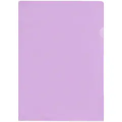 Папка-уголок OfficeSpace, А4, 100мкм, прозрачная фиолетовая, фото 1