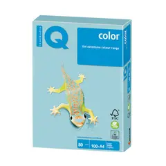 Бумага IQ color, А4, 80 г/м2, 100 л., пастель, голубая, MB30, фото 1