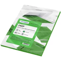 Бумага цветная OfficeSpace deep А4, 80г/м2, 50л. (зеленый), фото 1
