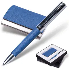 Набор GALANT &quot;Prestige Collection&quot;: ручка, визитница, синий, &quot;фактурная кожа&quot;, подарочная коробка, 141376, фото 1