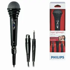 Микрофон PHILIPS SBCMD110/00, проводной, кабель 1,5 м, черный, фото 1