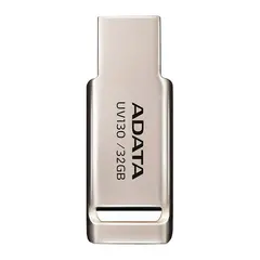 Флэш-диск 32 GB A-DATA DashDrive UV130, USB 2.0, металлический корпус, золотистый, AUV130-32G-RGD, фото 1