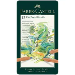 Пастельные карандаши Faber-Castell &quot;Pitt Pastel&quot; 12цв., метал. коробка, фото 1