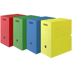 Короб архивный с клапаном OfficeSpace, микрогофрокартон, 150мм, ассорти цветной, до 1400л., фото 1