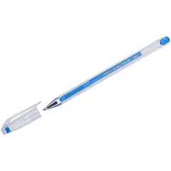 Ручка гелевая Crown &quot;Hi-Jell Color&quot; голубая, 0,7мм, фото 1
