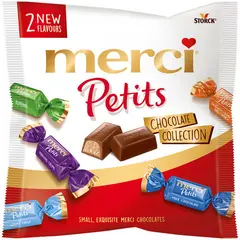 Шоколадные конфеты Merci &quot;Petits&quot;, Chocolate Collection, ассорти 7 видов, 125г, пакет, фото 1