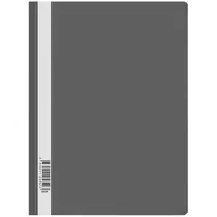 Папка-скоросшиватель пластик. OfficeSpace, А4, 120мкм, черная с прозр. верхом, фото 1
