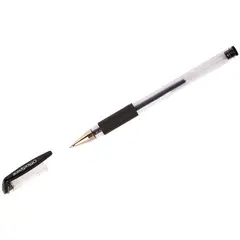 Ручка гелевая OfficeSpace черная, 0,5мм, грип, фото 1