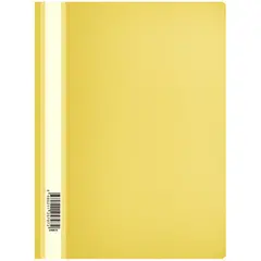 Папка-скоросшиватель пластик. OfficeSpace, А4, 120мкм, желтая с прозр. верхом, фото 1
