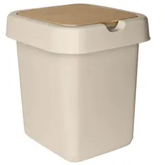 Ведро-контейнер для мусора (урна) Svip &quot;Квадра&quot;,  9л, прямоугольное, пластик, кофейного цвета, фото 1